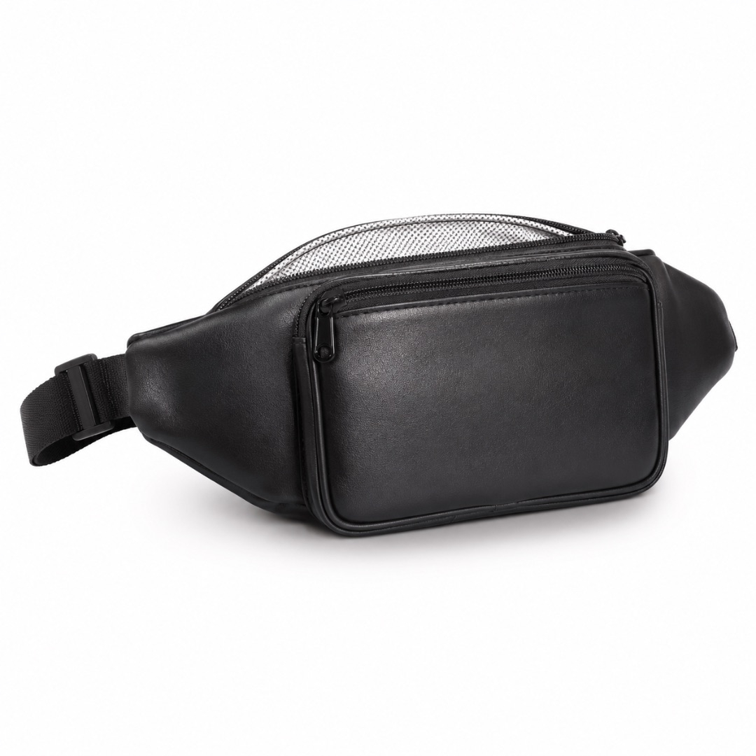 Premium Waist Bag    Black Crossbody Belt Bag