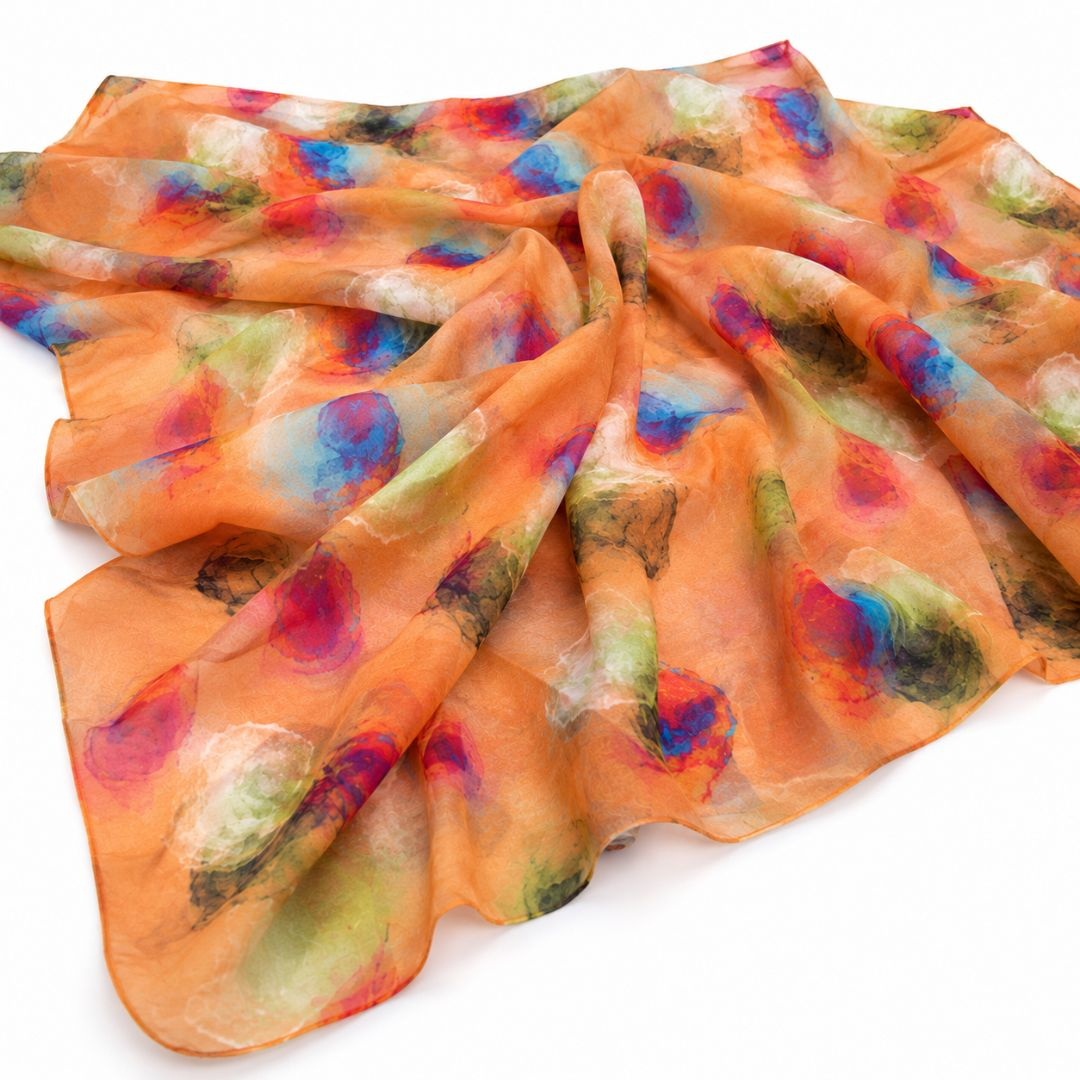 Vintage Sheet Material Abstract Watercolor Print
