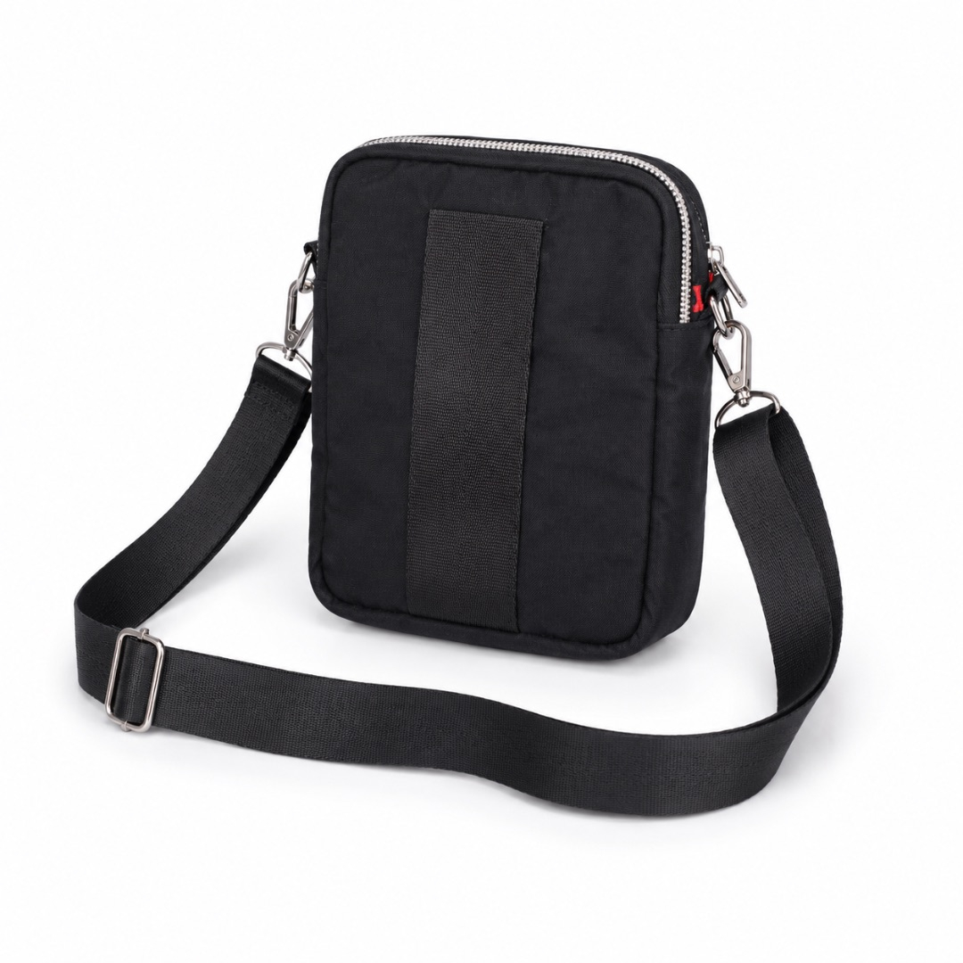 Premium Compact Multi Purpose Crossbody Utility Bag     Black