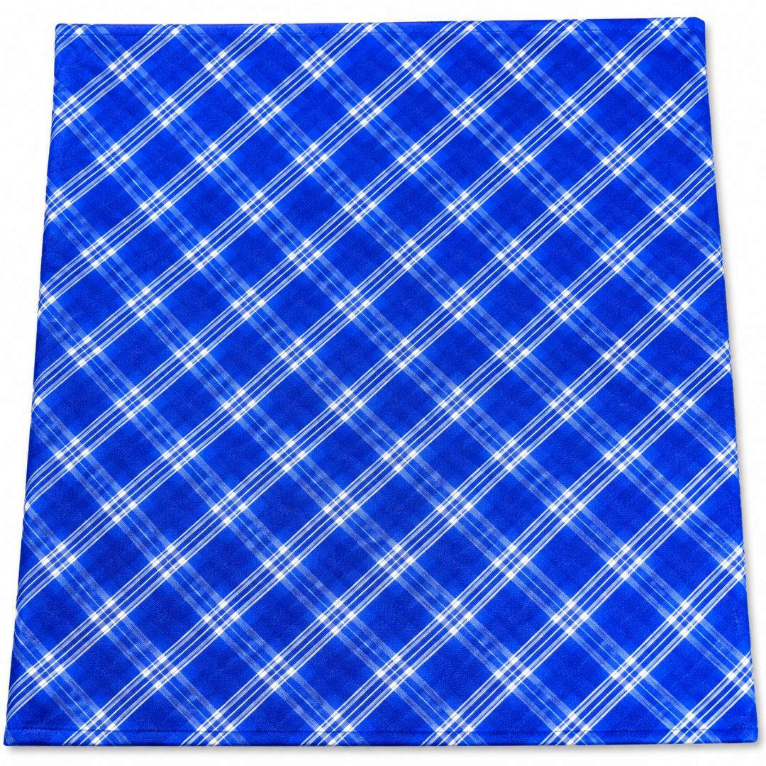 Stock Senator Material Royal Blue Plaid