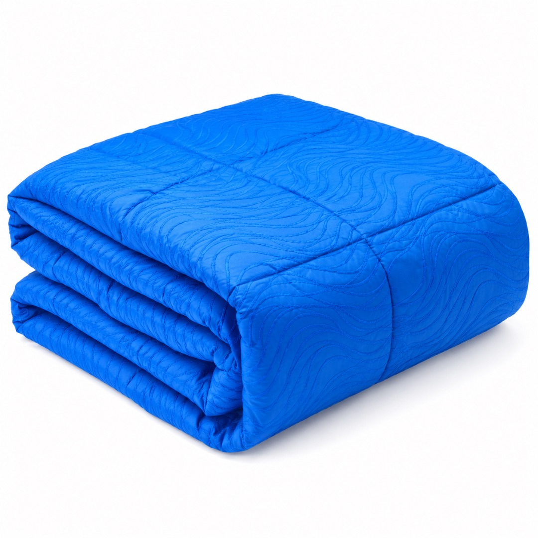 Premium 7 by 6 Quilted Duvet Set     Royal Blue