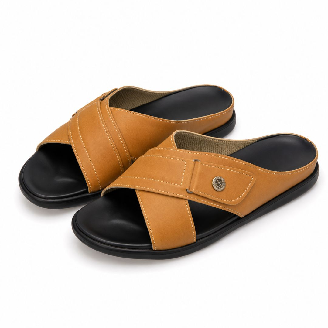 Savannah Brown Comfort Slides