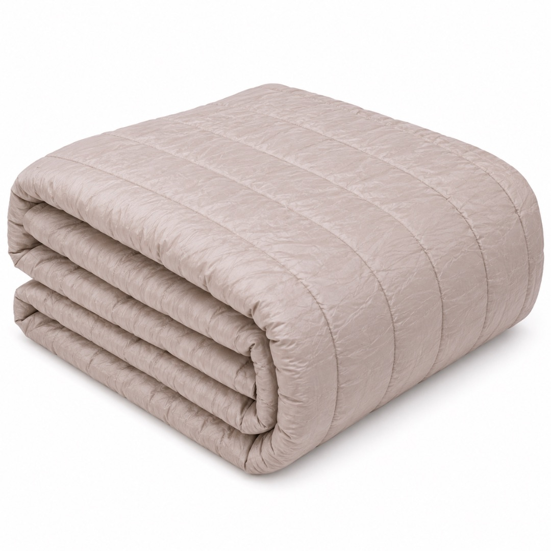 Premium 7 by 6 Quilted Duvet Set     Champagne Beige