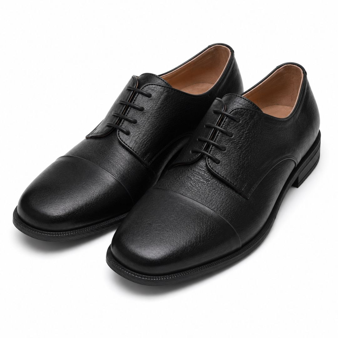 Mens Classic Black Lace Up Formal Dress Shoes