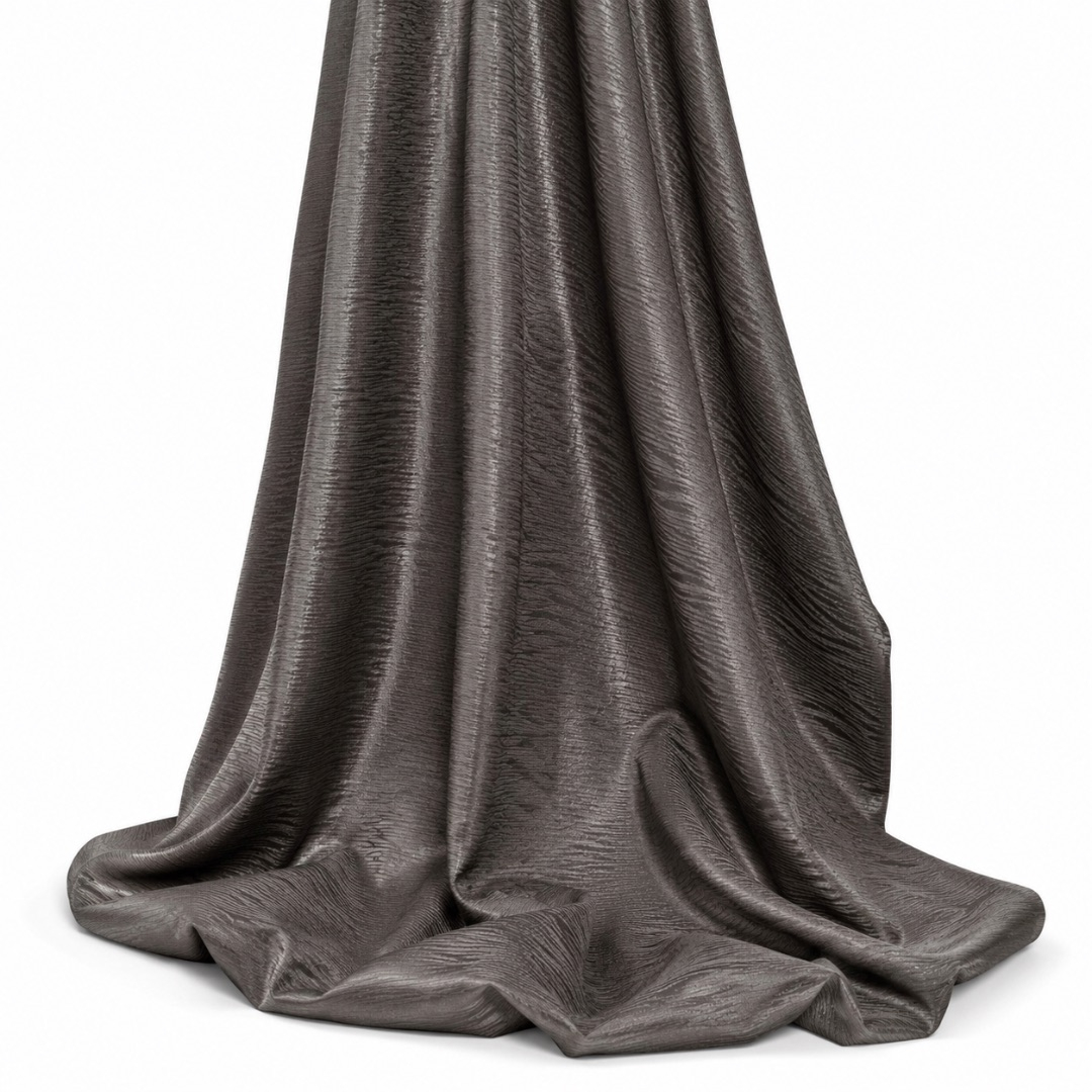 Premium Plain Grey Damask Fabric