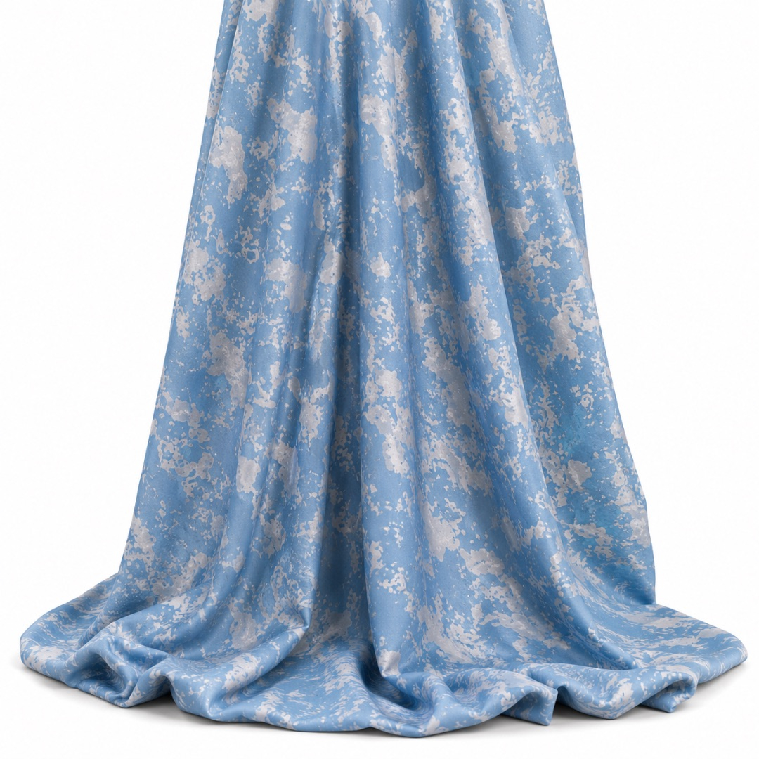Premium Sky Blue Designer Fabric