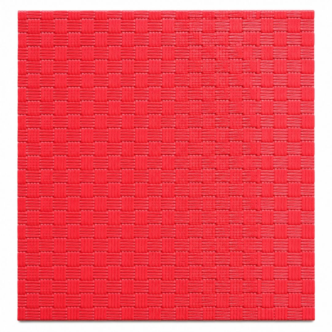 Red Basket Weave Textured Upholstery Fabric