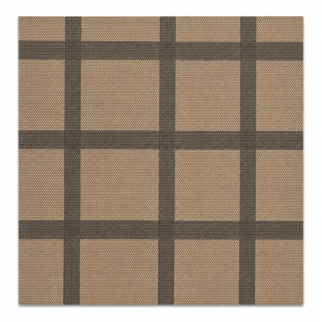 Beige Grid Pattern Upholstery Fabric