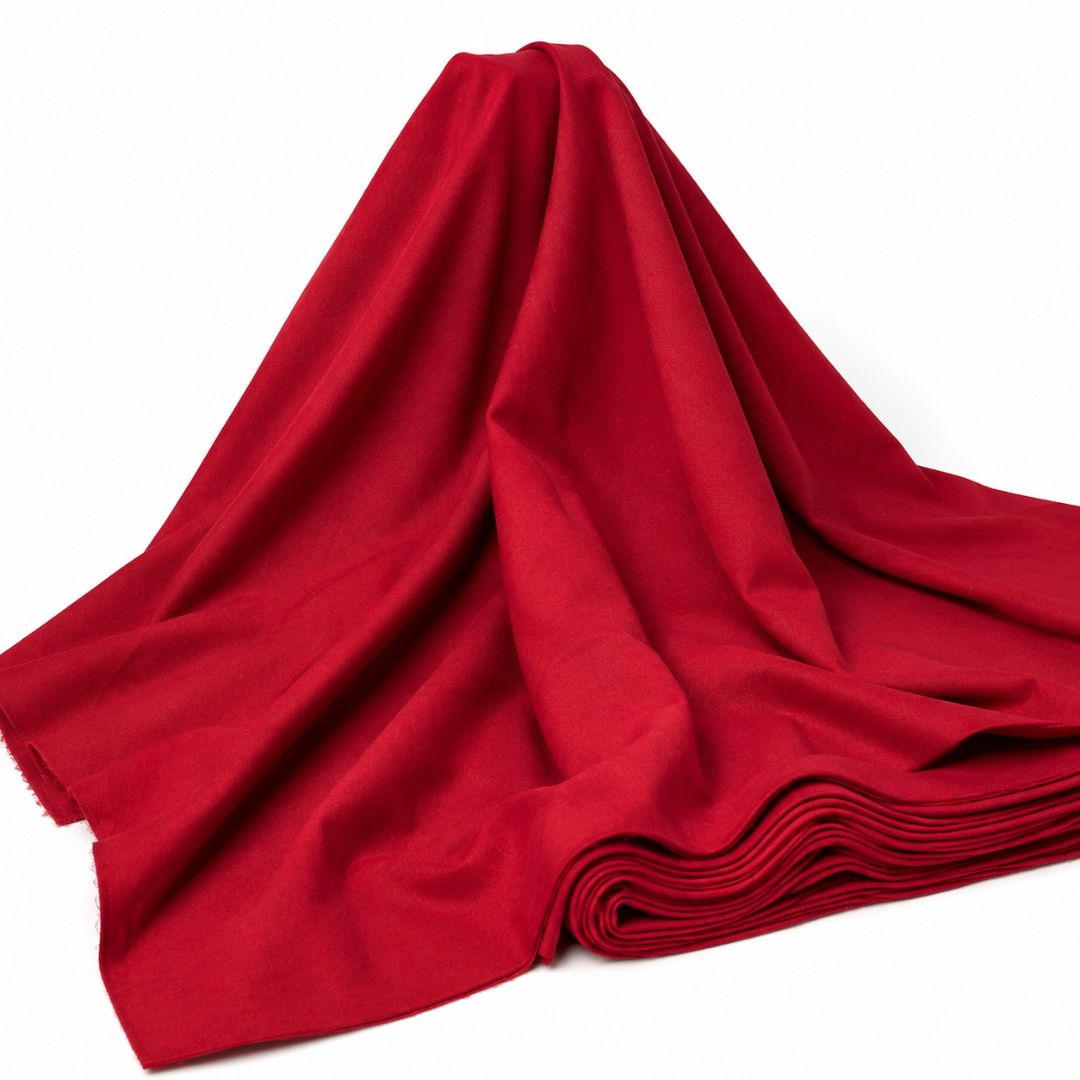Red Plain Cotton Fabric
