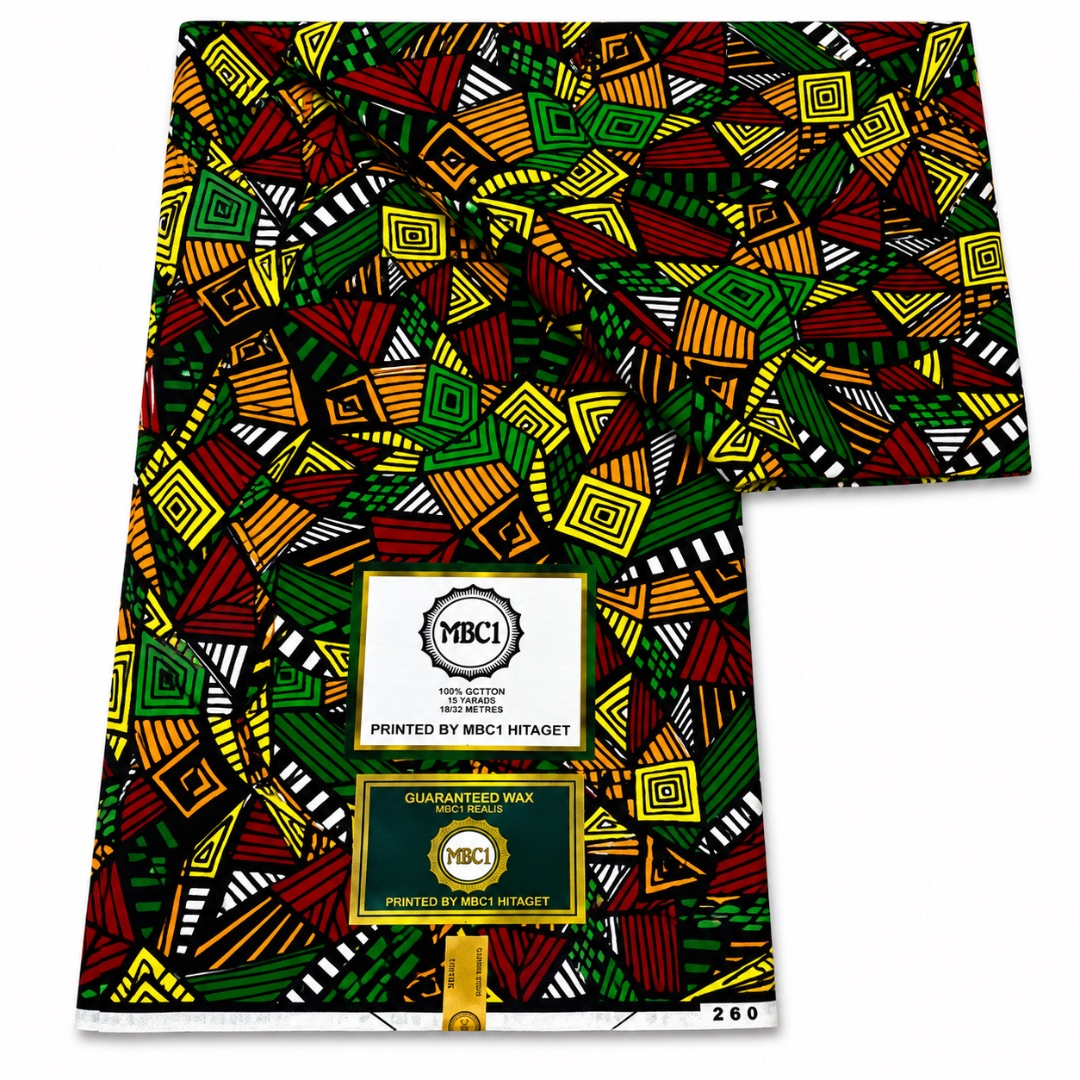 MICI African Wax Ankara Print Fabric 6 Yards