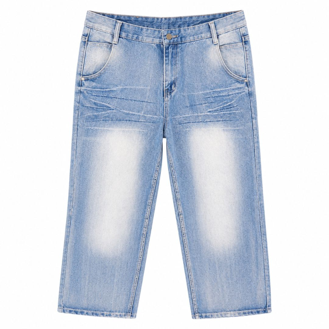 Quality Men Light Wash Relaxed Fit Denim Jeans
