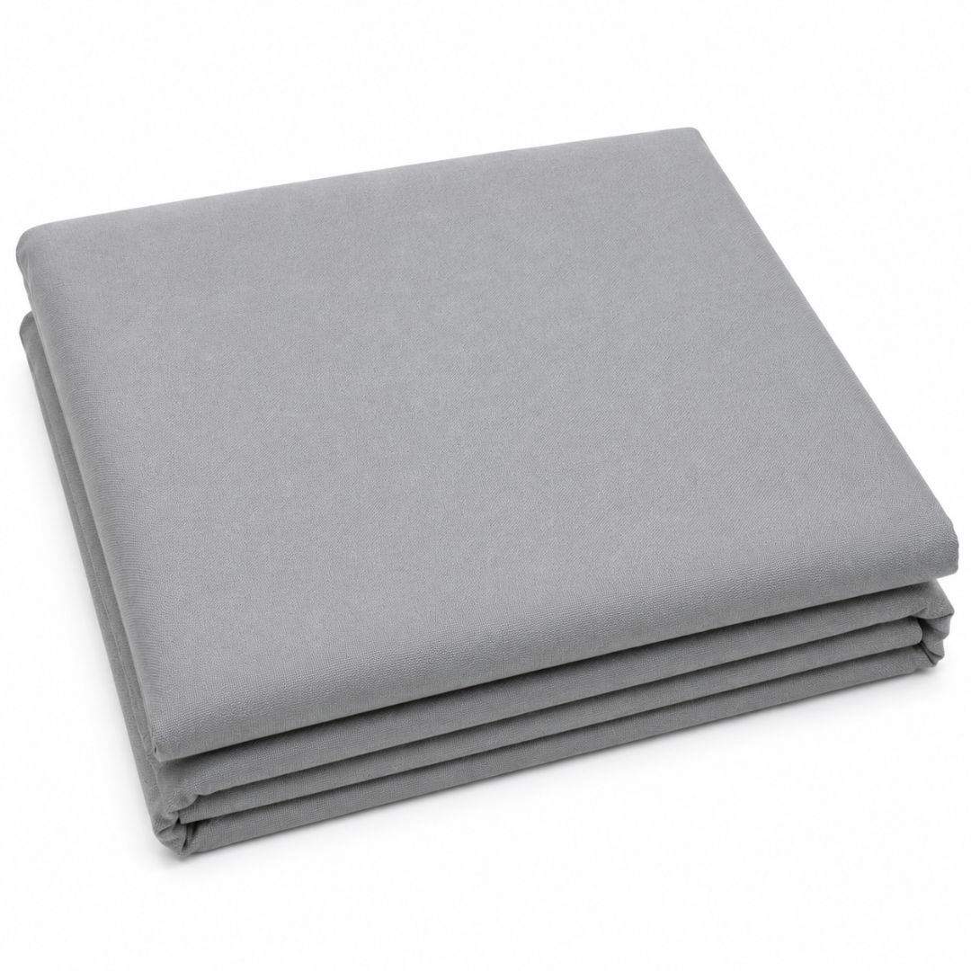 Premium Plain Light Grey Virgin Wool Suiting Fabric