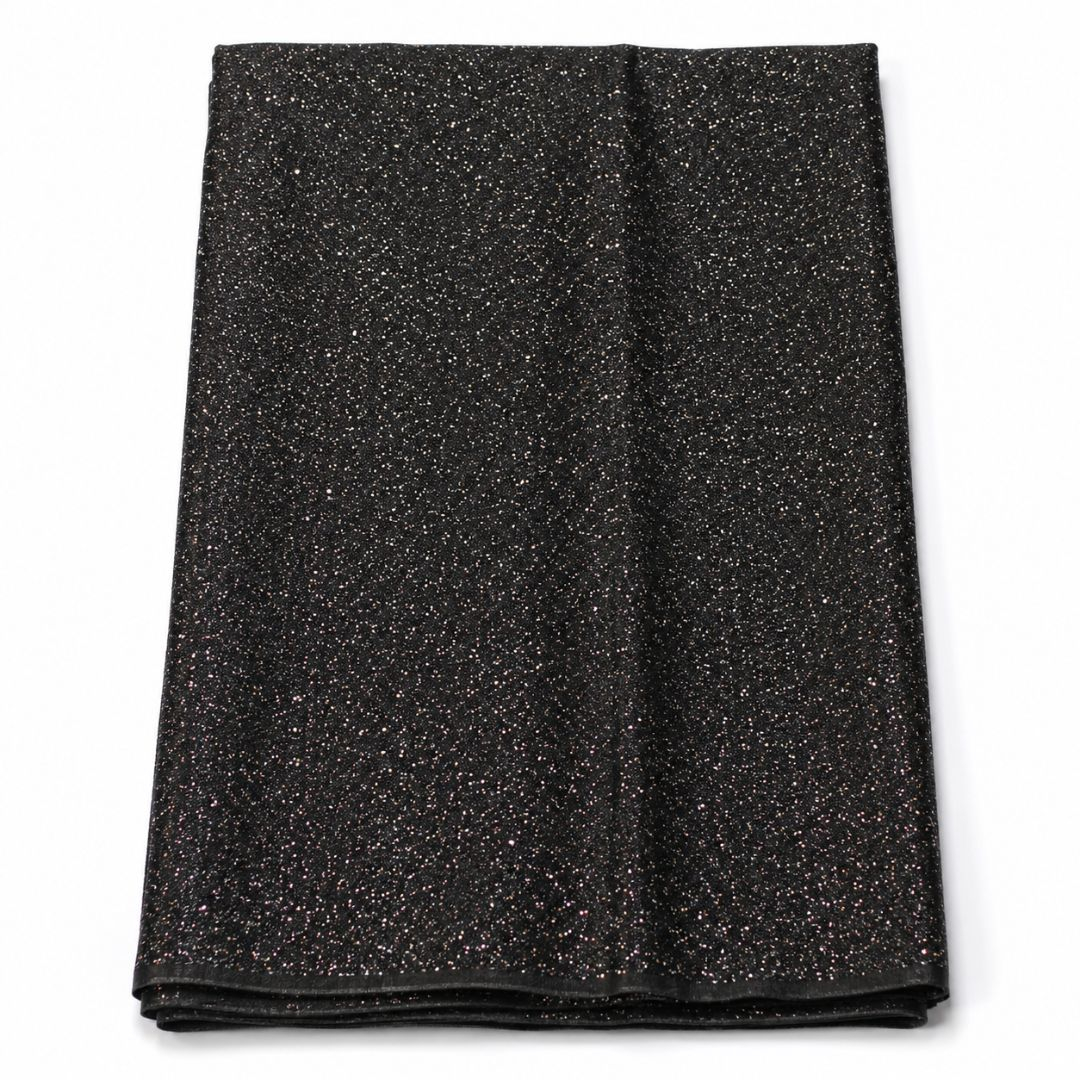 Midnight Black Fancy Sequin Fabric