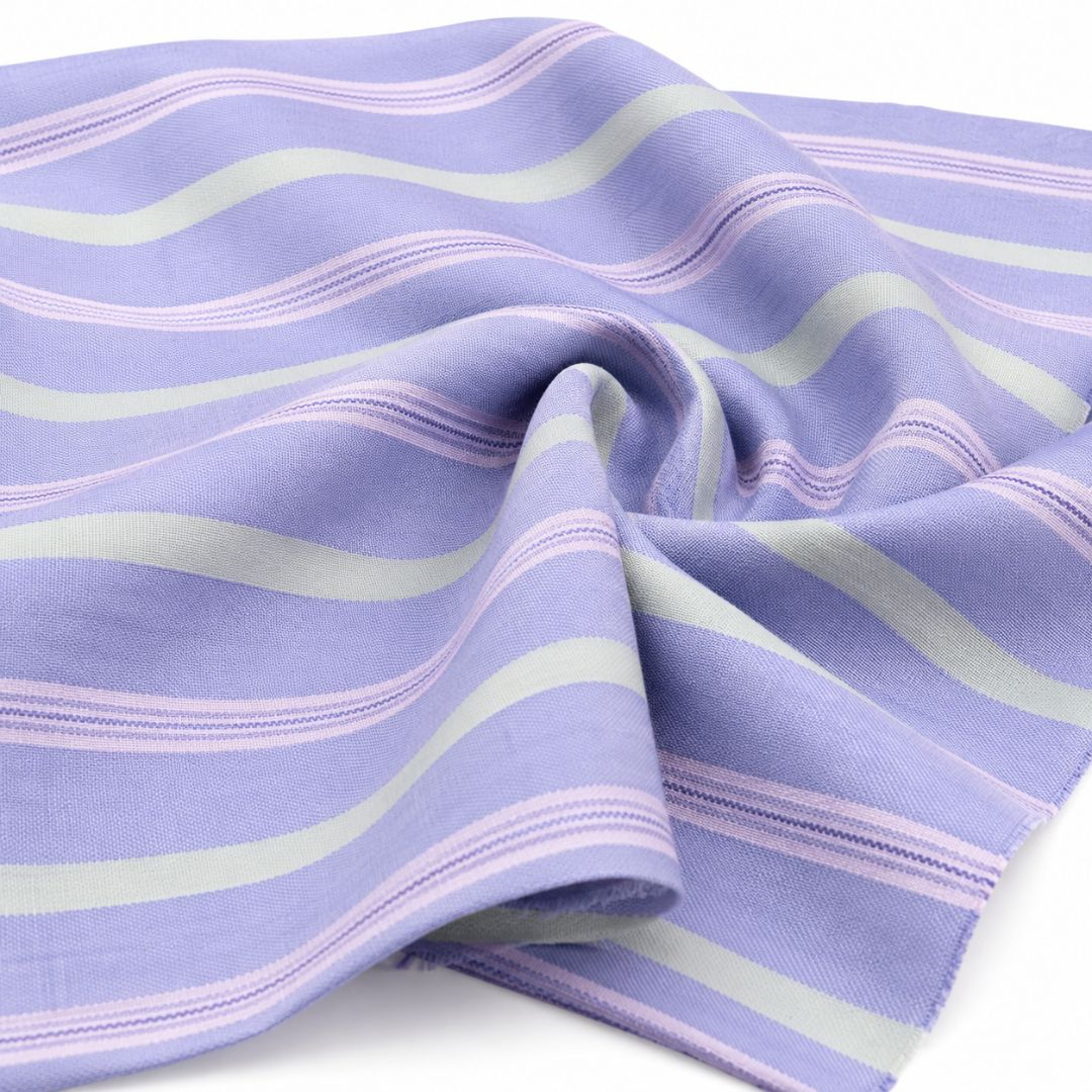 Azure Pinstripe Linen