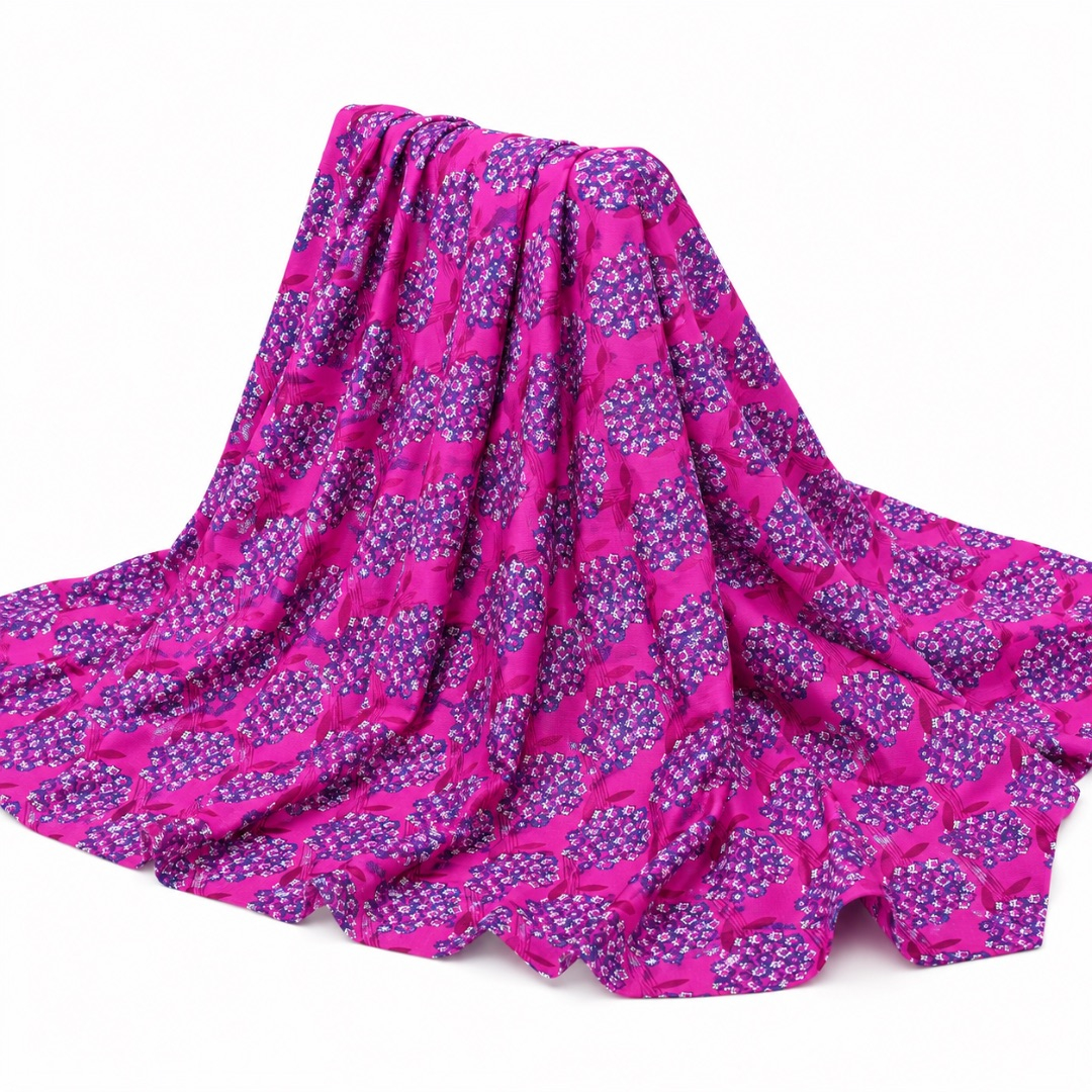 Premium Pink Floral Chinos Fabric Material