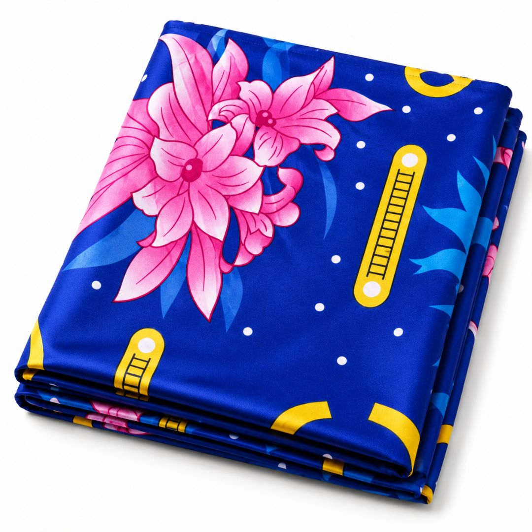 Royal Orchid Skyline Bedsheet Fabric