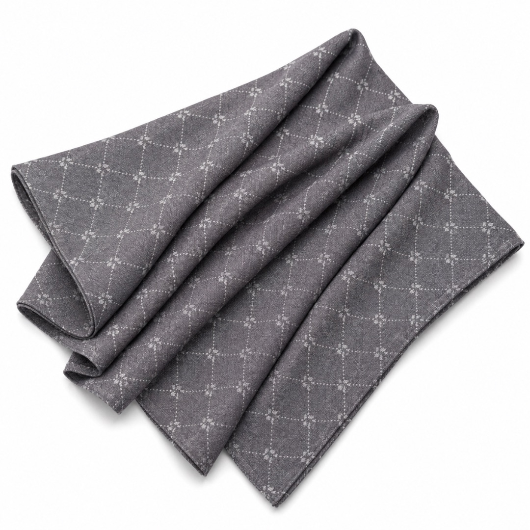 Premium Grey Diamond Pattern Jeans Fabric Material