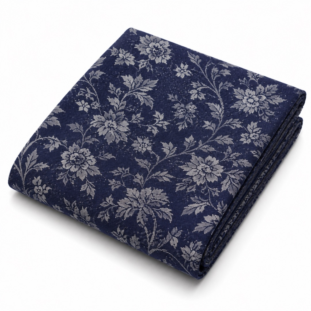 Premium Floral Pattern Jeans Fabric Material