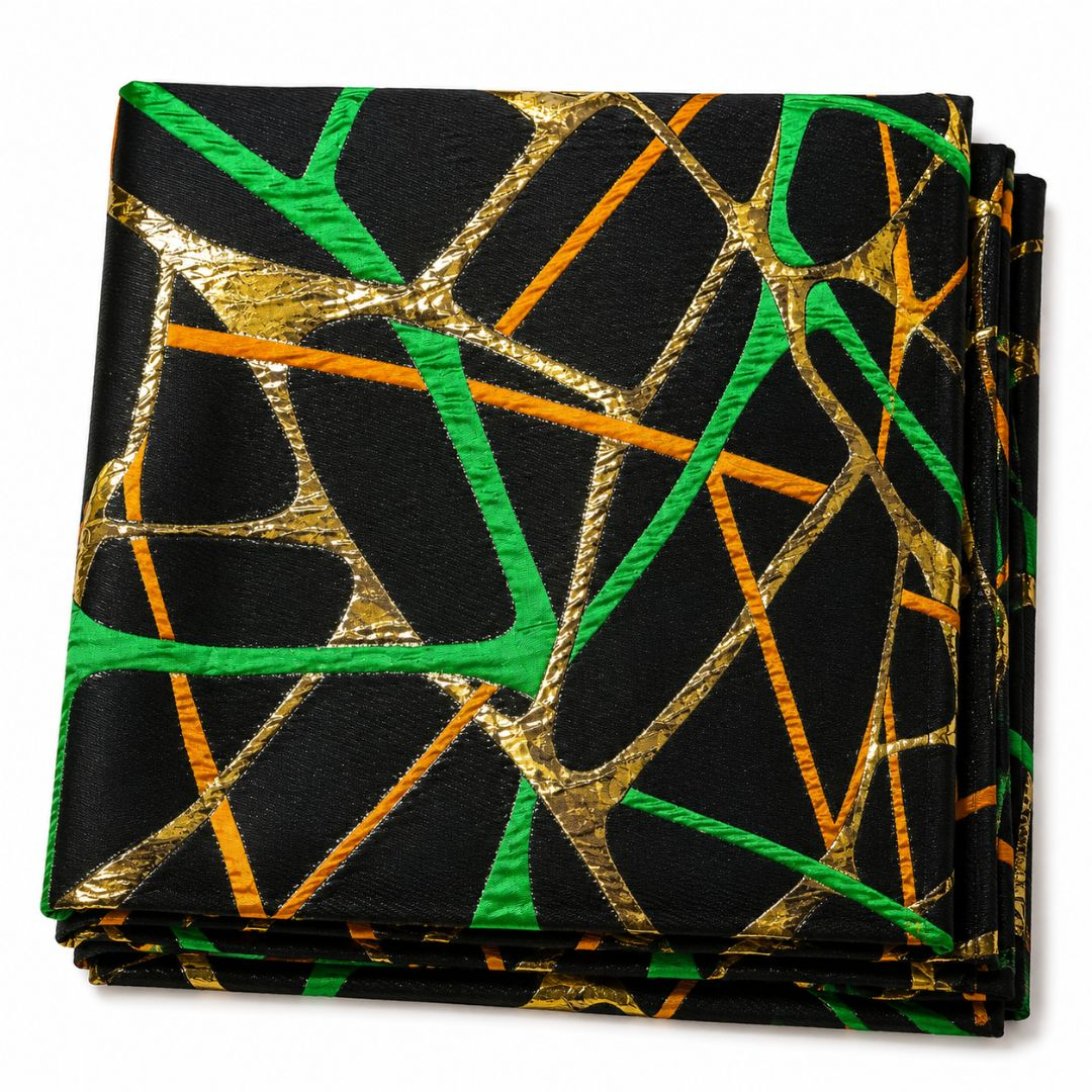 Emerald Mosaic Luxe Brocade Fabric