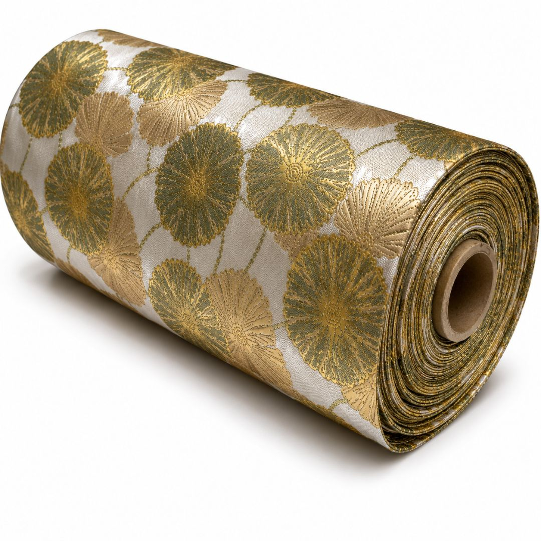 Golden Verdant Majesty Brocade Fabric
