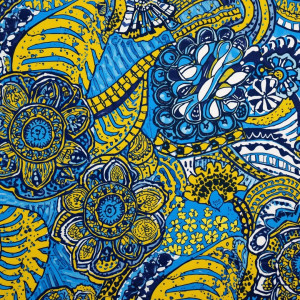 Vibrant Blue/Yellow African Print