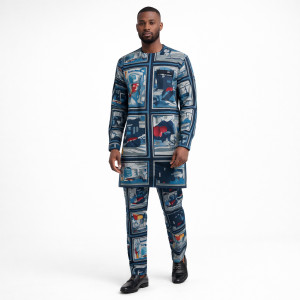 Multicolor Abstract Ankara Fabric