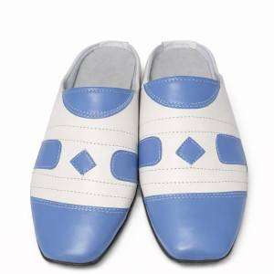 Quality Men Blue and Cream Slip On Casual Loafers