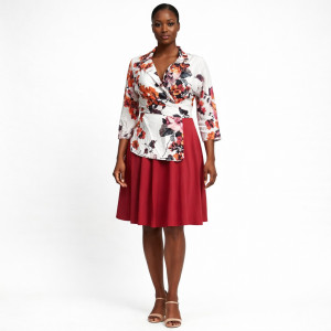 Womens Floral Flare Dress