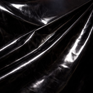 Premium Black Patent Leather Material