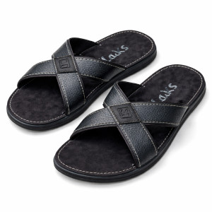 Men Black Urban Cross Strap Palms