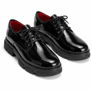 Men Black Chunky Sole Fashion Shoes