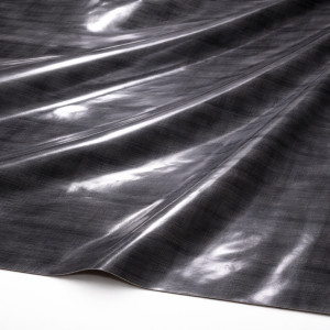 Graphite Crosshatch Gloss PU Leather