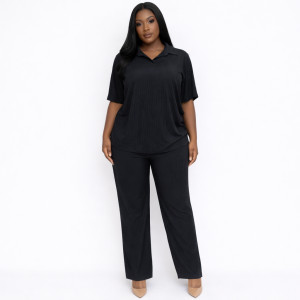 Quality Women Black Two Piece Outfit