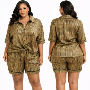 Casual Button Up Summer Two Piece Outfit