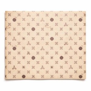 Patterned Cream Synthetic Leather Material