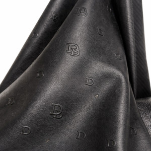 Black Embossed Synthetic Leather Fabric PU Upholstery Material