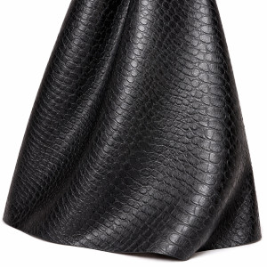 Dark Grey Crocodile Pattern Synthetic Leather Fabric PU Upholstery Material