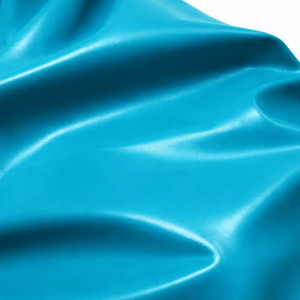 Turquoise Blue Smooth Synthetic Leather Fabric