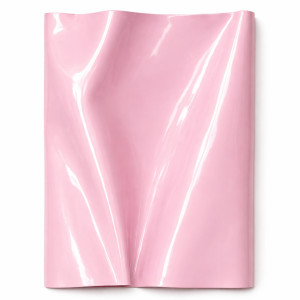 Glossy Baby Pink  Synthetic Leather Fabric