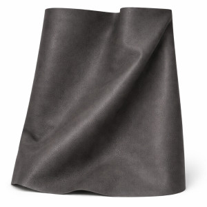 Black Smooth Synthetic Leather Fabric
