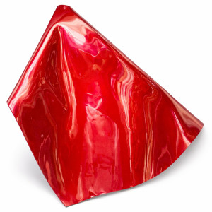 Glossy Red Synthetic Leather Fabric     PU Upholstery Material