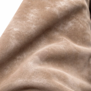 Champagne Shimmer Synthetic Leather Fabric