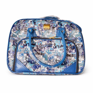 Printed Travel Duffel Bag with Dual Handles and Zipper Closure