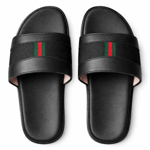 Mens Patterned Slip On Comfort Slide Sandals