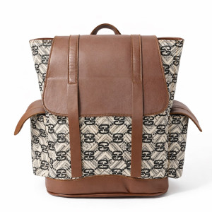 Quality Brown and beige Monogram Canvas Backpack