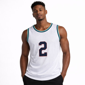 Mens White Sleeveless Sports Mesh Jersey