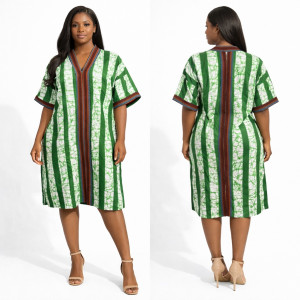 Womens Green Traditional Kaftan Gown