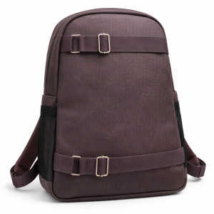 Premium Coffee Brown Textured Backpack