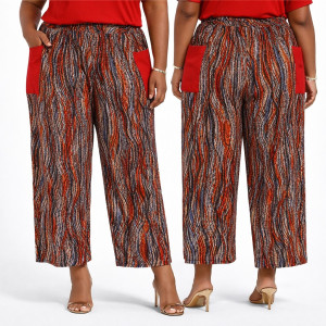 Premium Printed High Waist Casual Comfort Wide leg Trousers