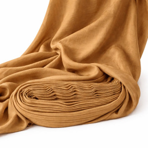 Caramel Brown  Soft  Crepe   Fabric Material